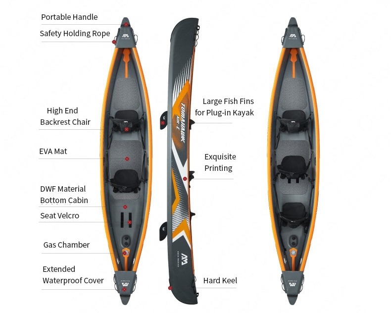 Aquamarina Tomahawk Air-C Kayak Inflatable Canoe Three Person